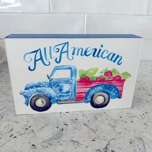 All American Strawberry Truck Painting Blue Red White
